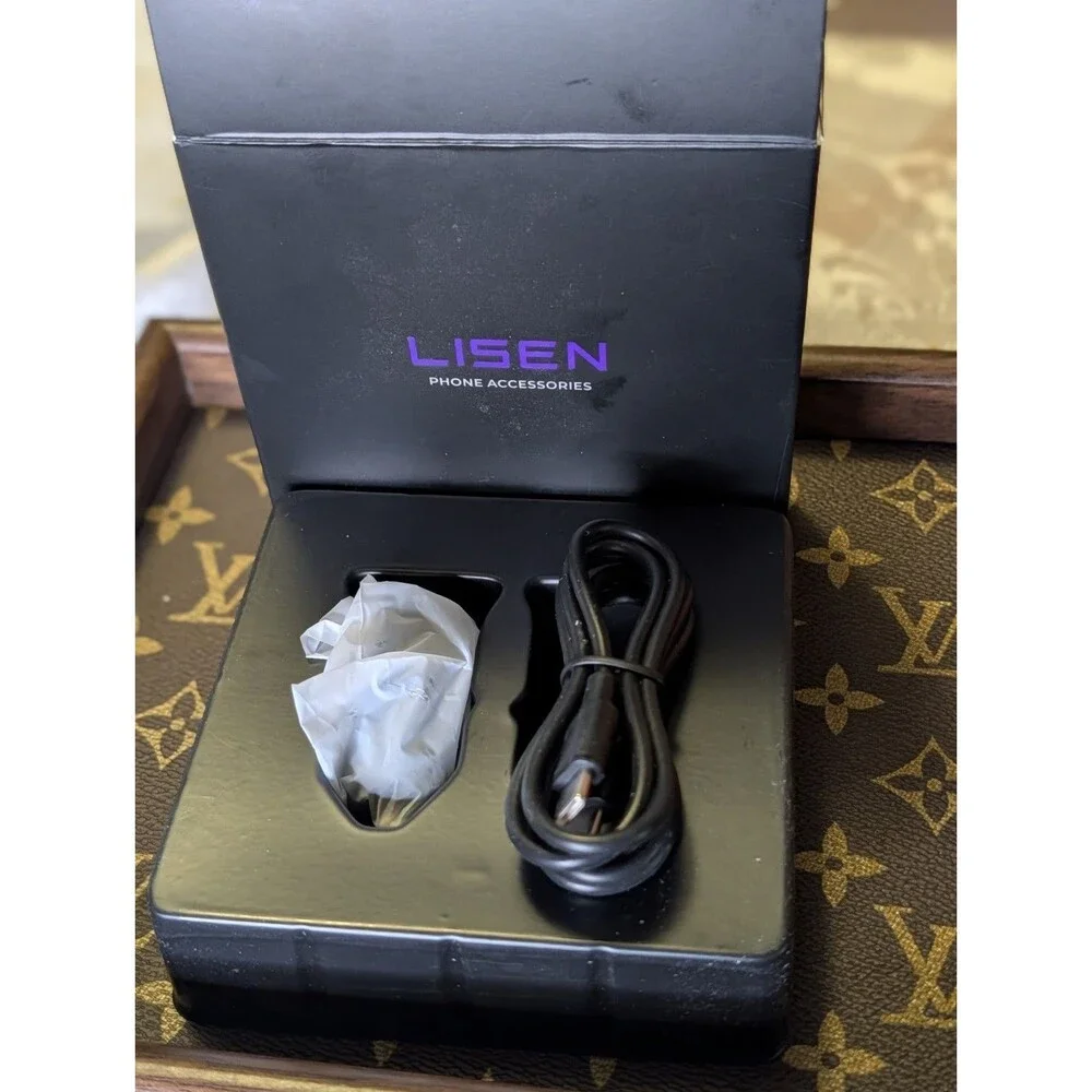 LISEN 2-Port Car Charger USB-C PD + USB-A Fast Charge w/ 3ft Cable Black